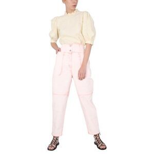 ALBERTA FERRETI High-Waisted Cropped Tailored Trousers Women PINK Pants